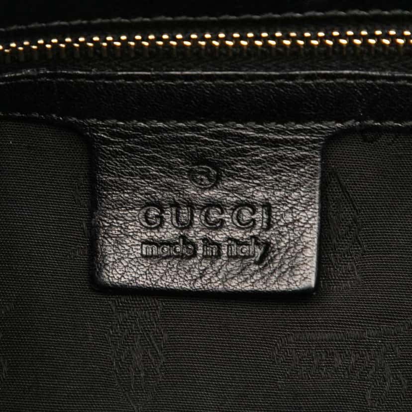 Gucci Guccissima Trimmed Leather Charlotte Crossbody Black Leather Good condition - Box View