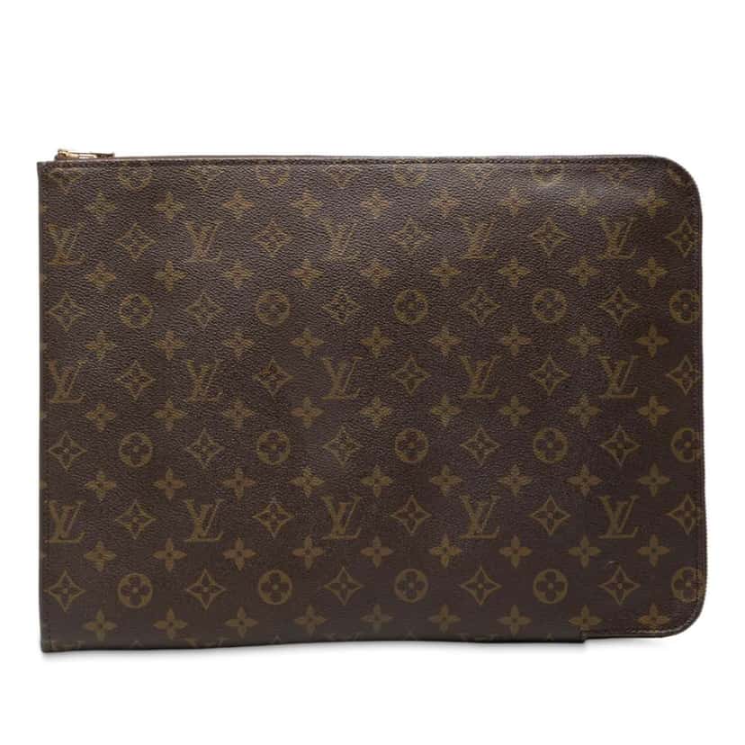 Louis Vuitton Monogram Poche Documents Portfolio Brown Good condition - Front View
