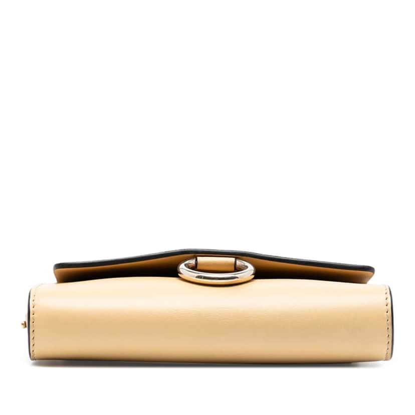 Chloé Mini Calfskin and Suede Faye Crossbody Yellow Leather Good condition - Inside View