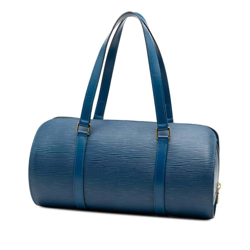 Louis Vuitton Epi Soufflot Blue Leather Good condition - Back View