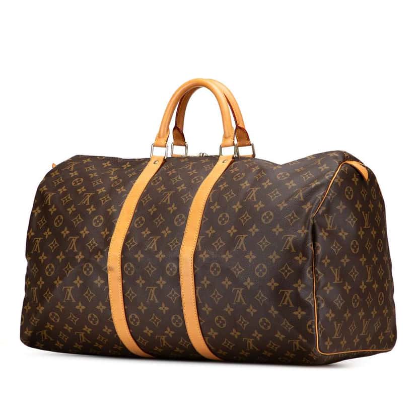 Louis Vuitton Monogram Keepall 55 Brown Good condition - Back View