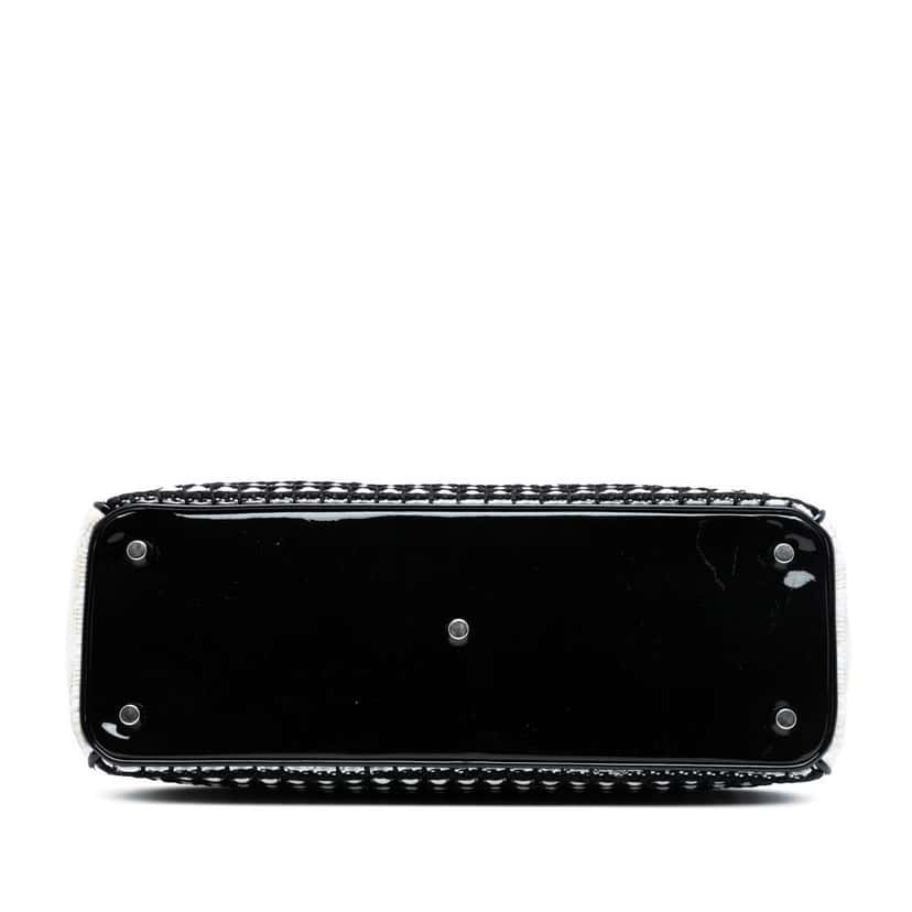 Dior Medium Patent and Tweed Diorissimo Satchel Black Tweed Good condition - Inside View