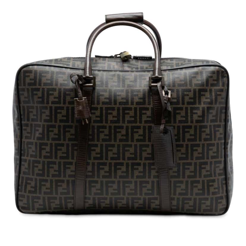 Fendi Zucca Coated Canvas Suitcase Brown Canvas Good condition - Front View