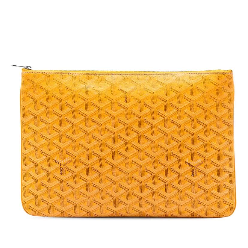 Goyard Goyardine Senat MM Yellow Canvas Good condition - Front View