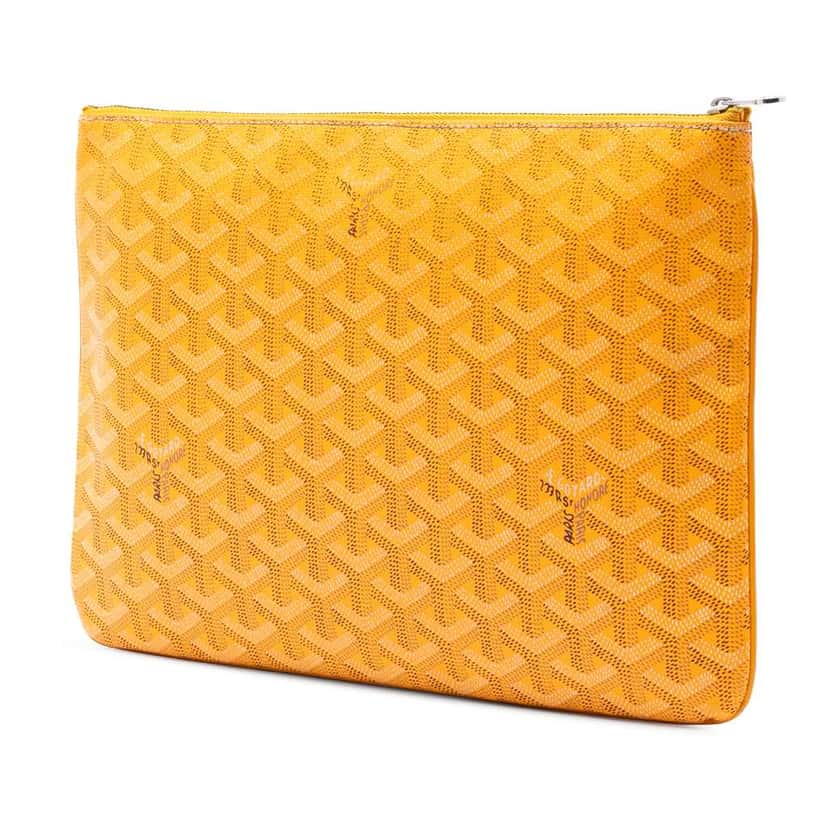 Goyard Goyardine Senat MM Yellow Canvas Good condition - Back View
