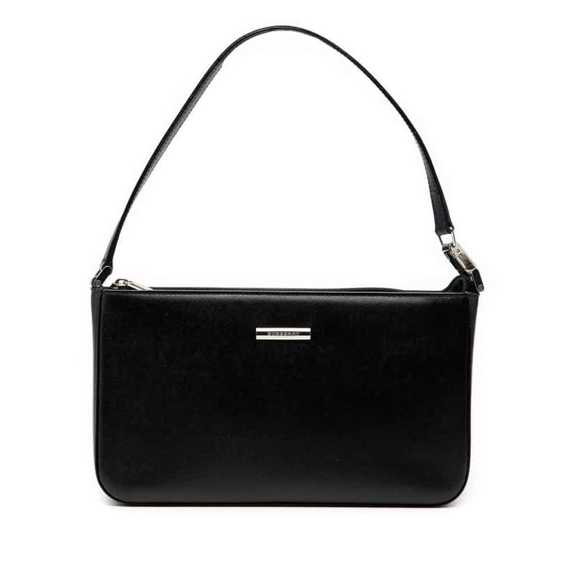 Burberry Leather Shoulder Bag Black Leather Very good condition - Front View
