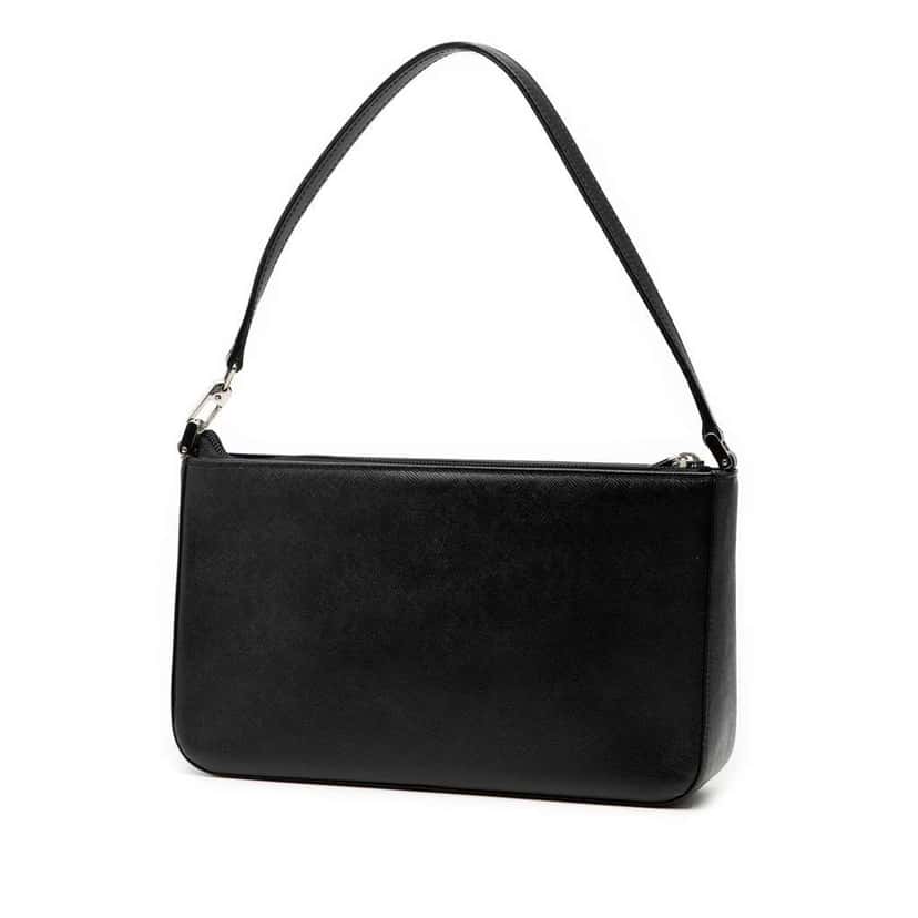 Burberry Leather Shoulder Bag Black Leather Very good condition - Back View