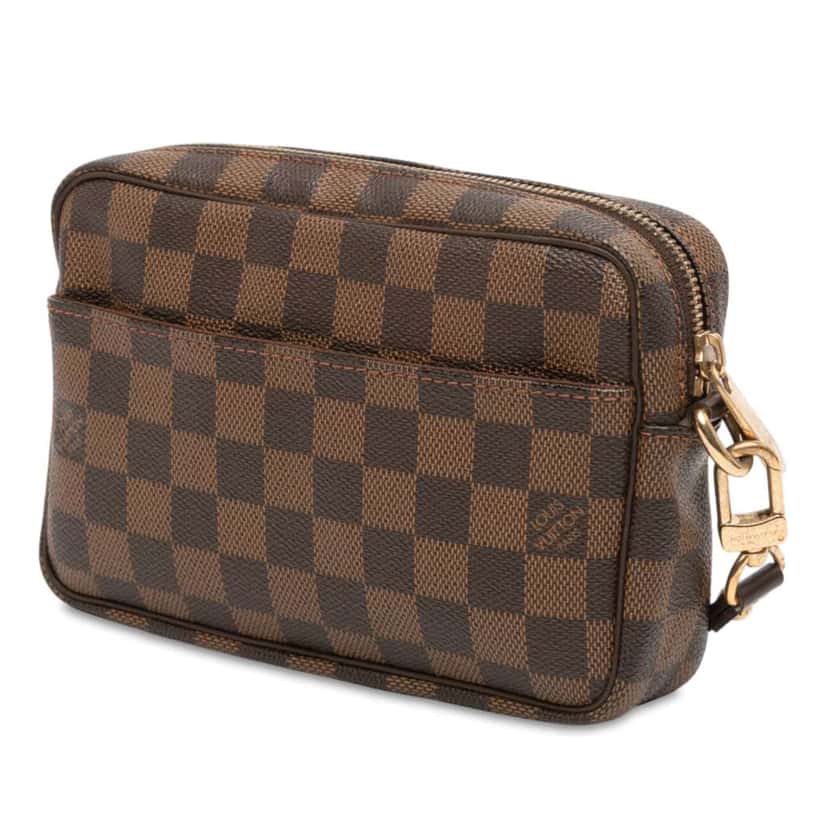 Louis Vuitton Damier Ebene Pochette Billets Macao Brown Good condition - Back View