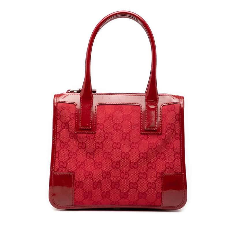 Gucci GG Canvas Handbag Red Canvas Fair condition - Front View