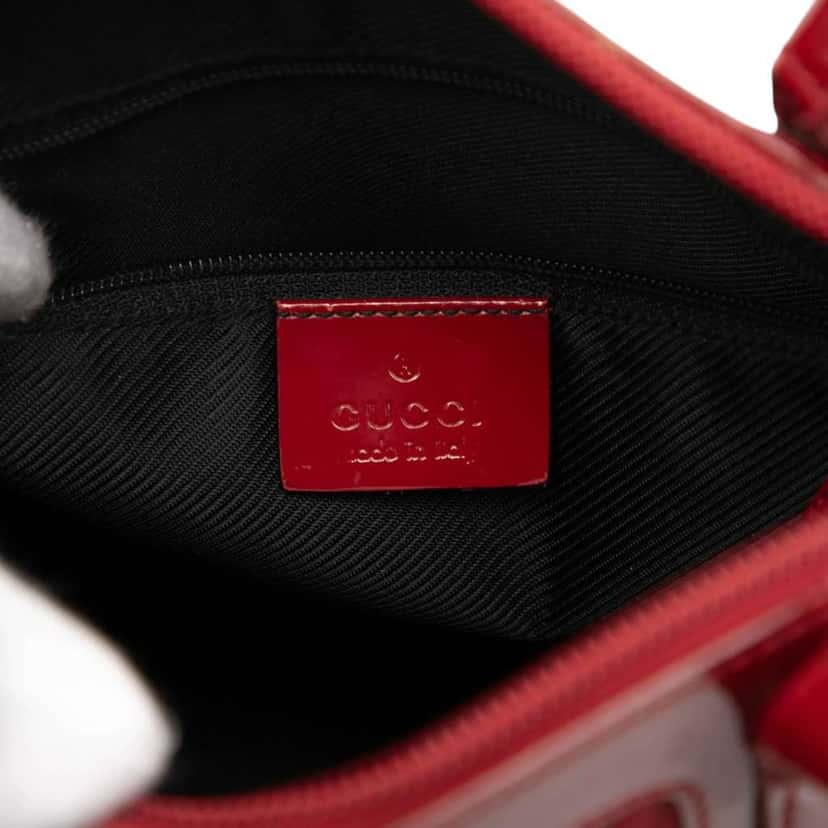 Gucci GG Canvas Handbag Red Canvas Fair condition - Box View