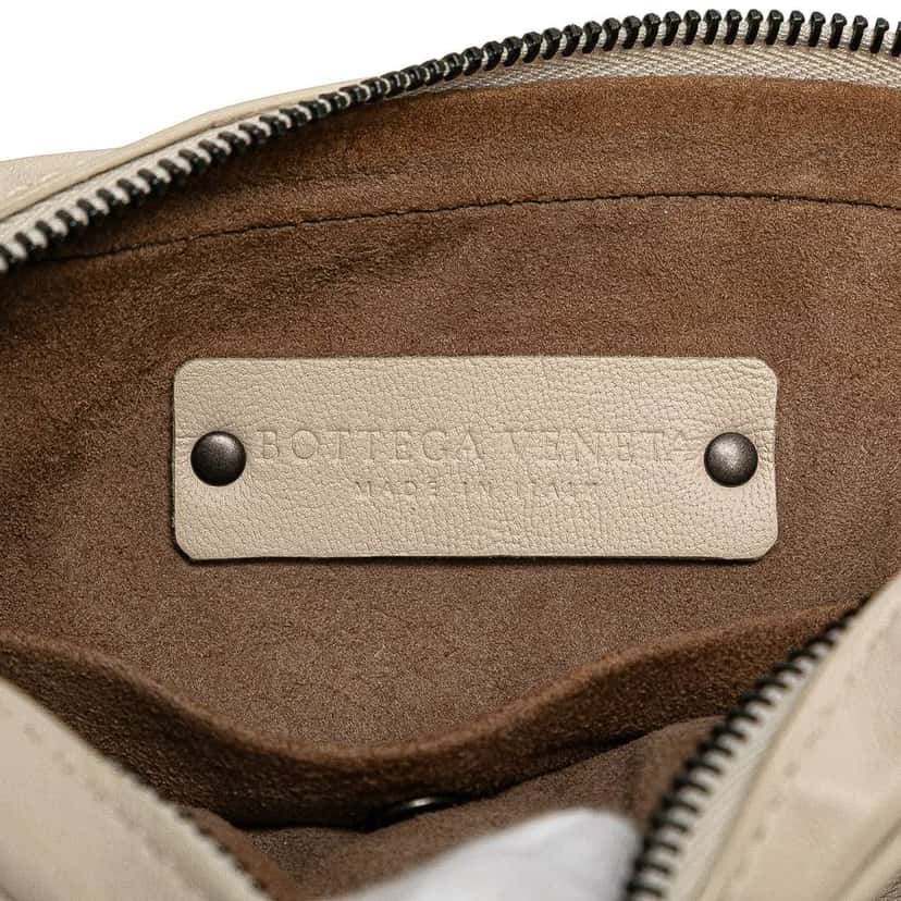 Bottega Veneta Nappa Intrecciato Belt Bag White Leather Good condition - Box View