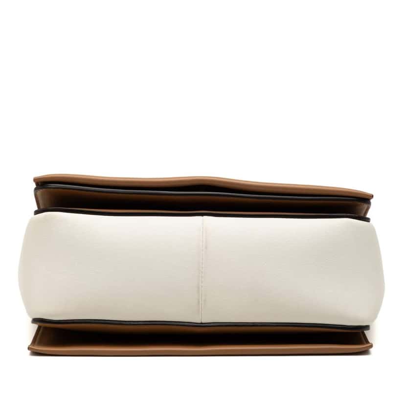 Celine Leather Frame Shoulder Bag White Leather Good condition - Inside View