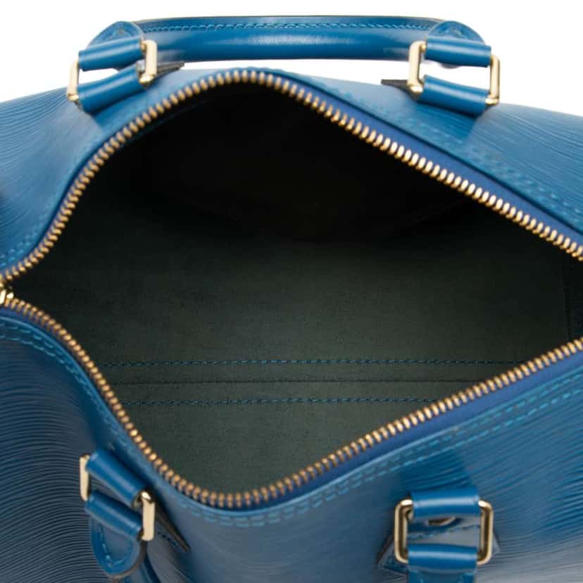 Louis Vuitton Epi Speedy 25 Blue Leather Good condition - Model View