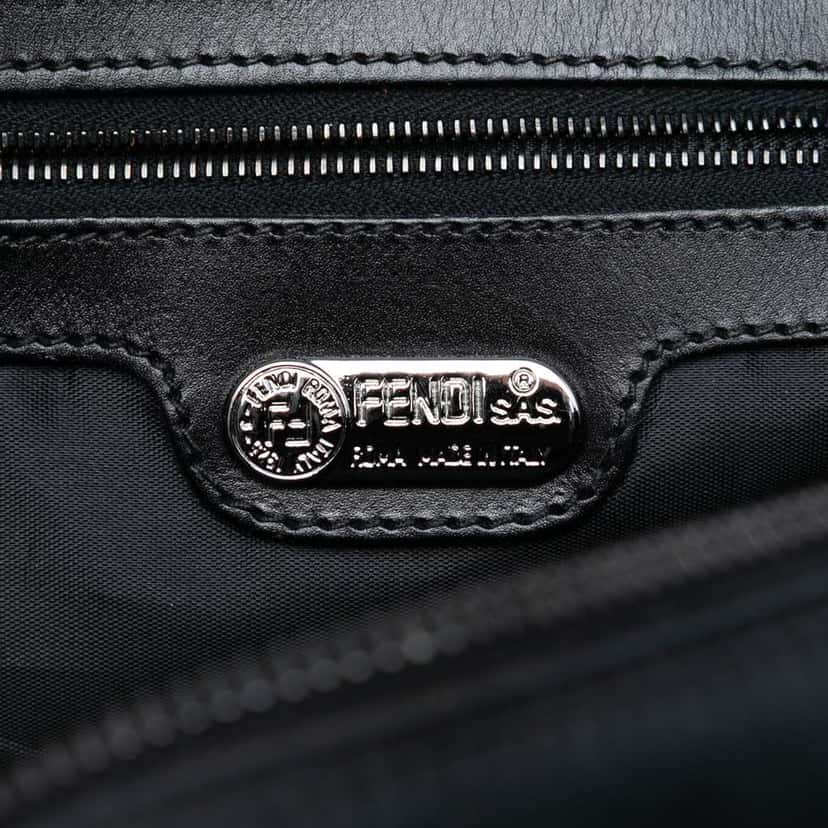 Fendi Nylon FF Handbag Black Good condition - Box View