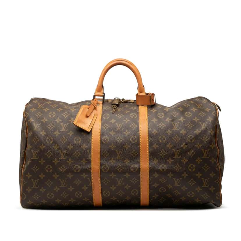 Louis Vuitton Monogram Keepall 55 Brown Good condition - Front View