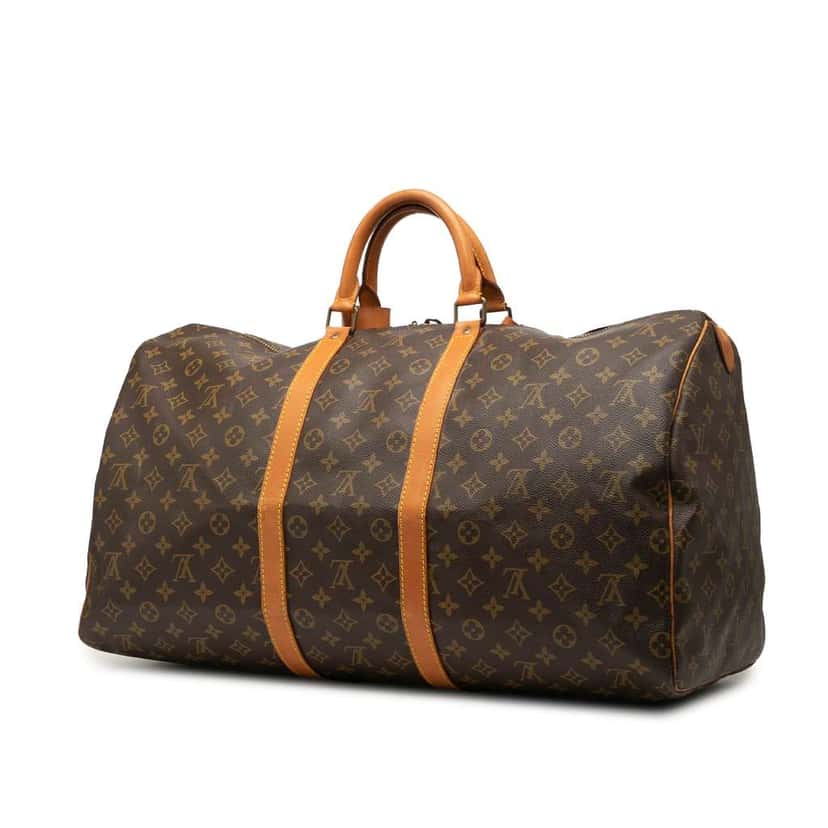 Louis Vuitton Monogram Keepall 55 Brown Good condition - Back View