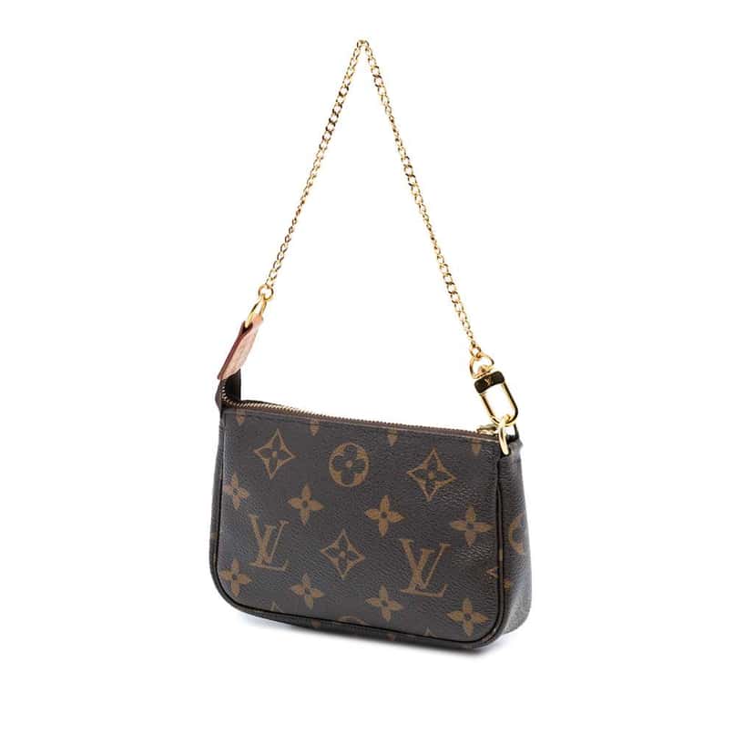 Louis Vuitton Monogram Mini Pochette Accessoires Brown Very good condition - Back View
