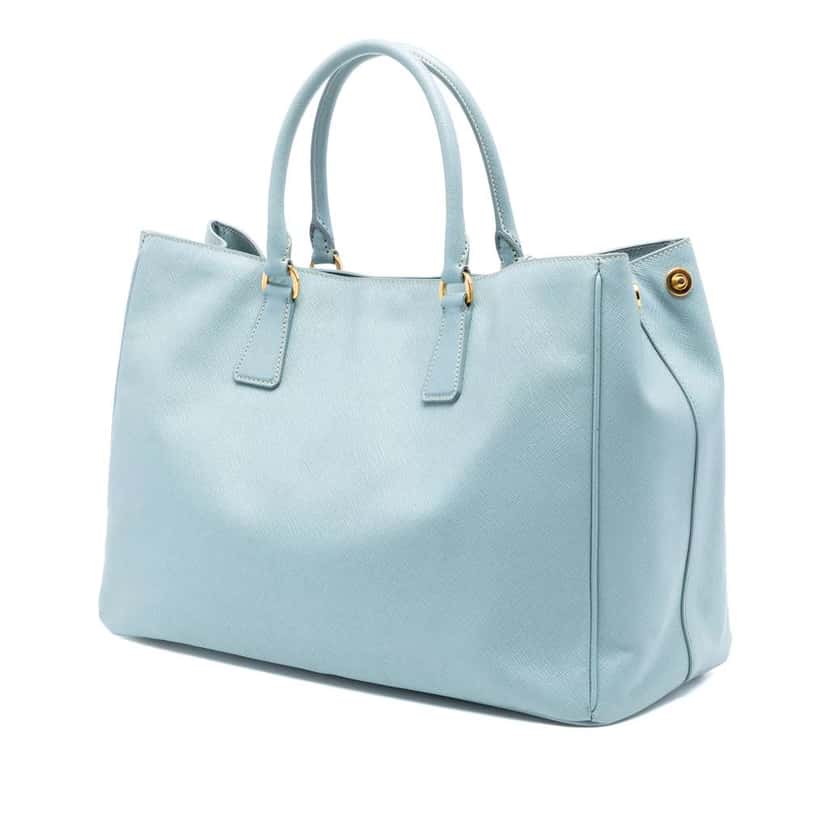 Prada Large Saffiano Lux Galleria Satchel Blue Leather Very good condition - Back View