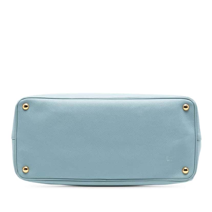 Prada Large Saffiano Lux Galleria Satchel Blue Leather Very good condition - Inside View