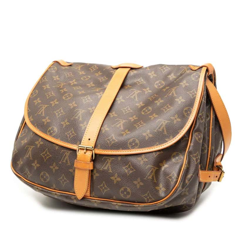 Louis Vuitton Monogram Saumur 35 Brown Fair condition - Back View