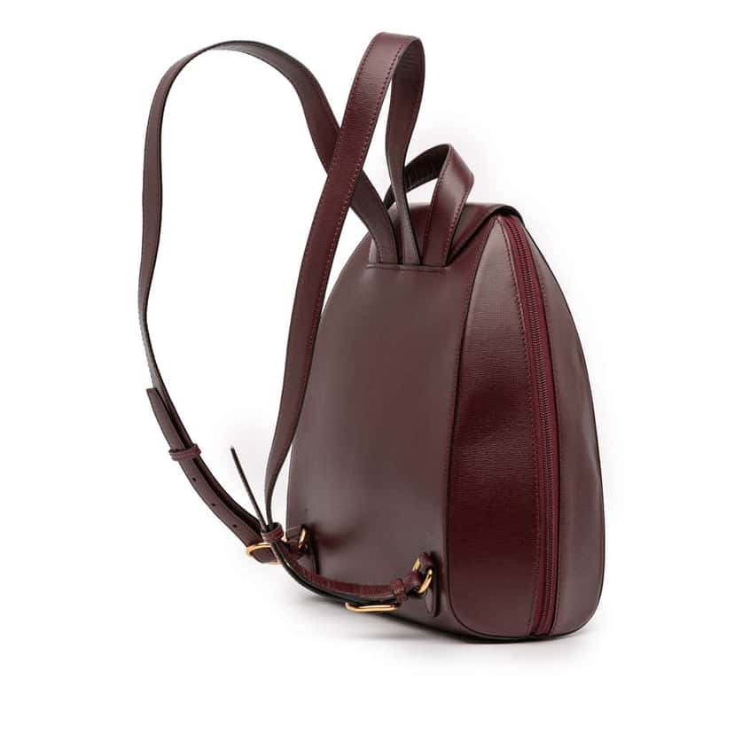 Cartier Leather Must De Cartier Backpack Red Leather Good condition - Back View
