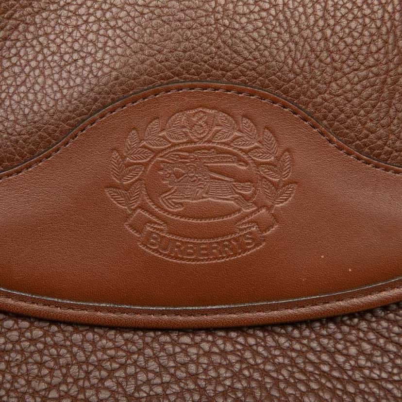 Burberry Pebbled Leather Crossbody Brown Leather Good condition - Box View