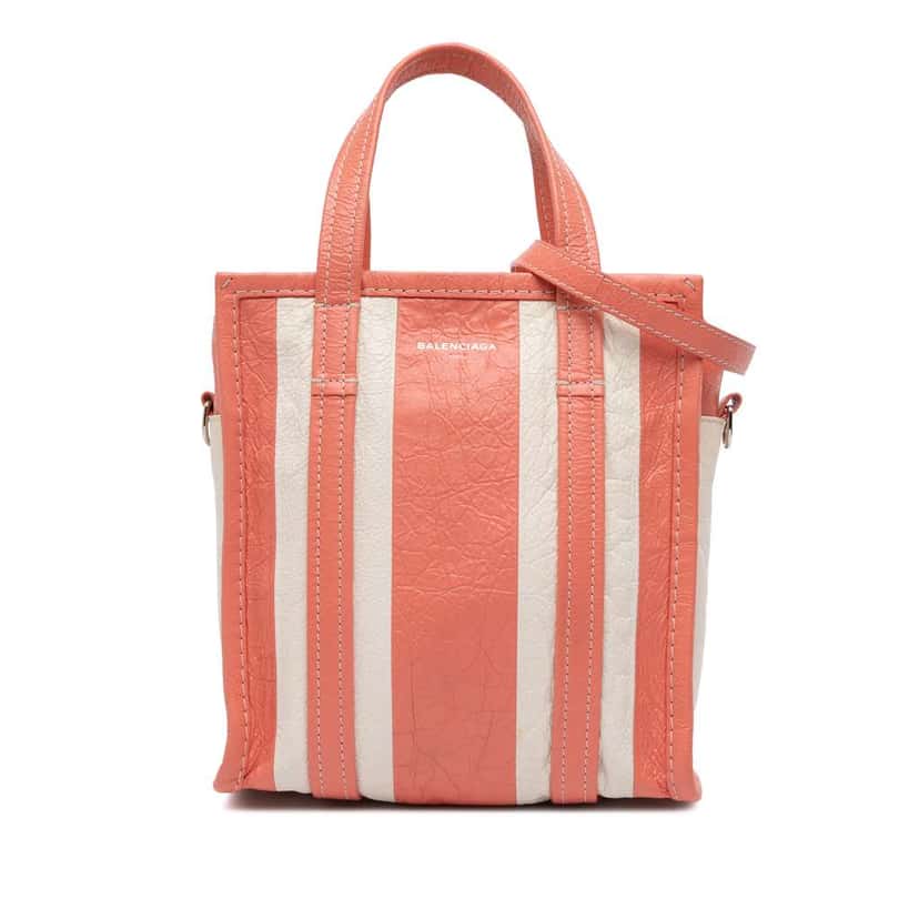 Balenciaga XS Lambskin Bazar Shopper Satchel Pink Leather Very good condition - Front View