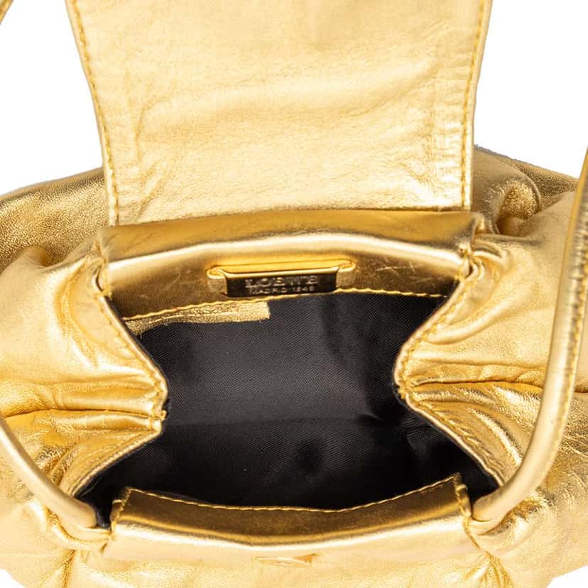 Loewe Mini Nappa Tassel Crossbody Gold Leather Good condition - Model View