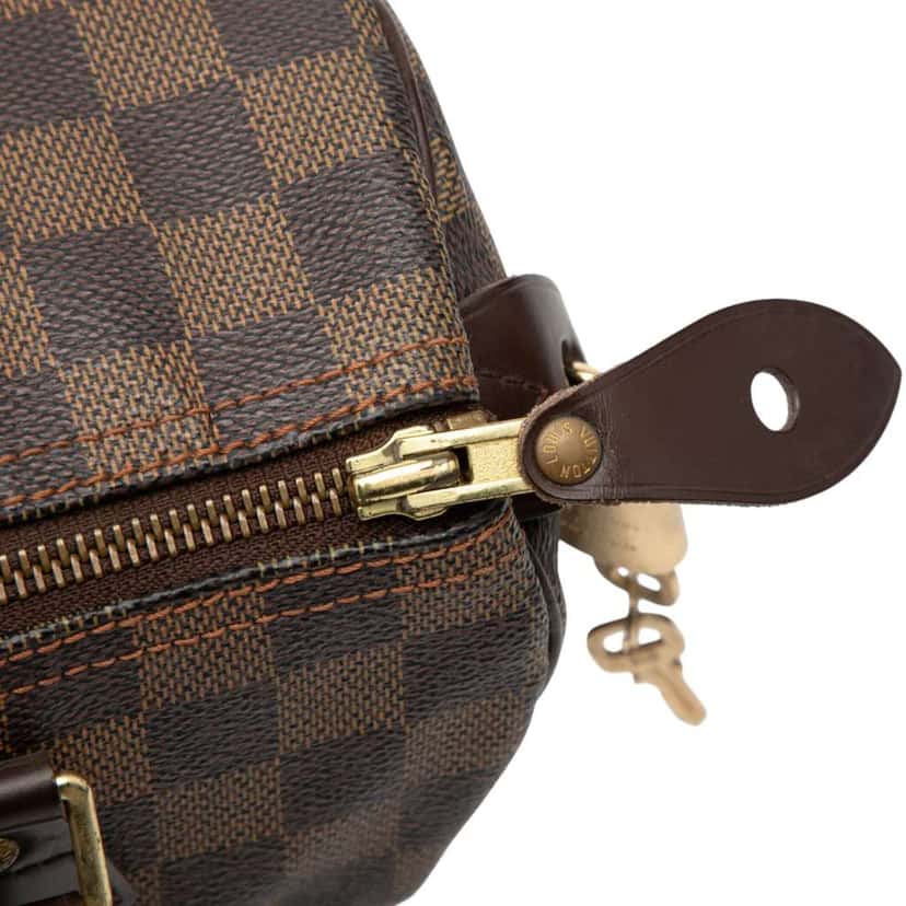 Louis Vuitton Damier Ebene Speedy 25 Brown Good condition - Box View
