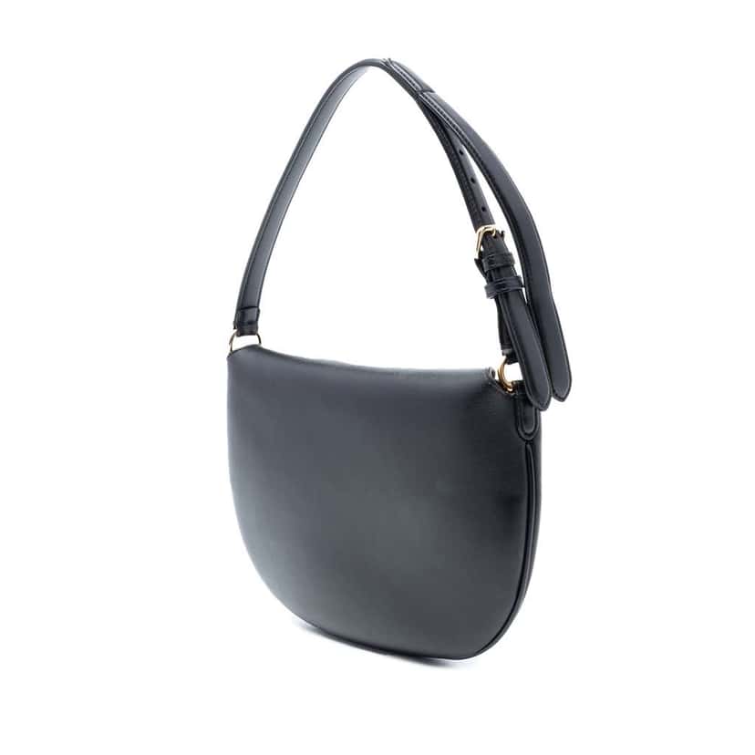 Fendi Small Leather Croissant Hobo Bag Black Leather Good condition - Back View