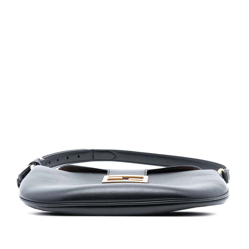 Fendi Small Leather Croissant Hobo Bag Black Leather Good condition - Inside View