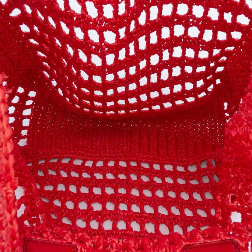 Dolce & Gabbana Raffia Tote Red Good condition - Model View