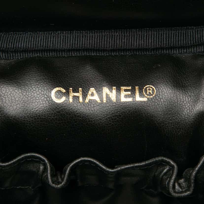 Chanel CC Caviar Vanity Bag Black Leather Good condition - Box View