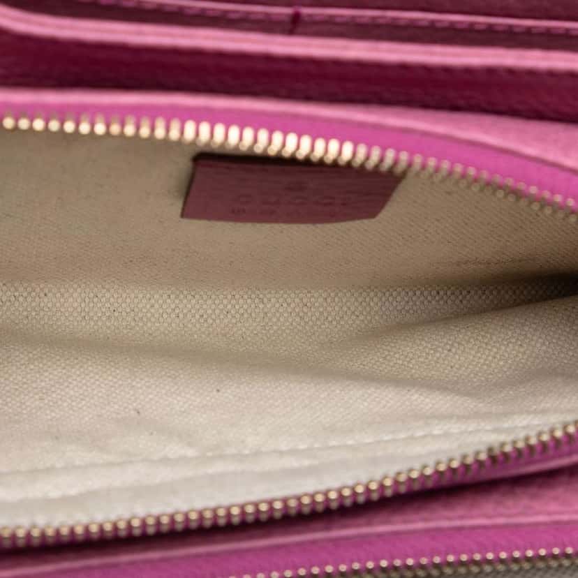 Gucci Pebbled Calfskin Piston Broadway Evening Bag Pink Leather Good condition - Model View