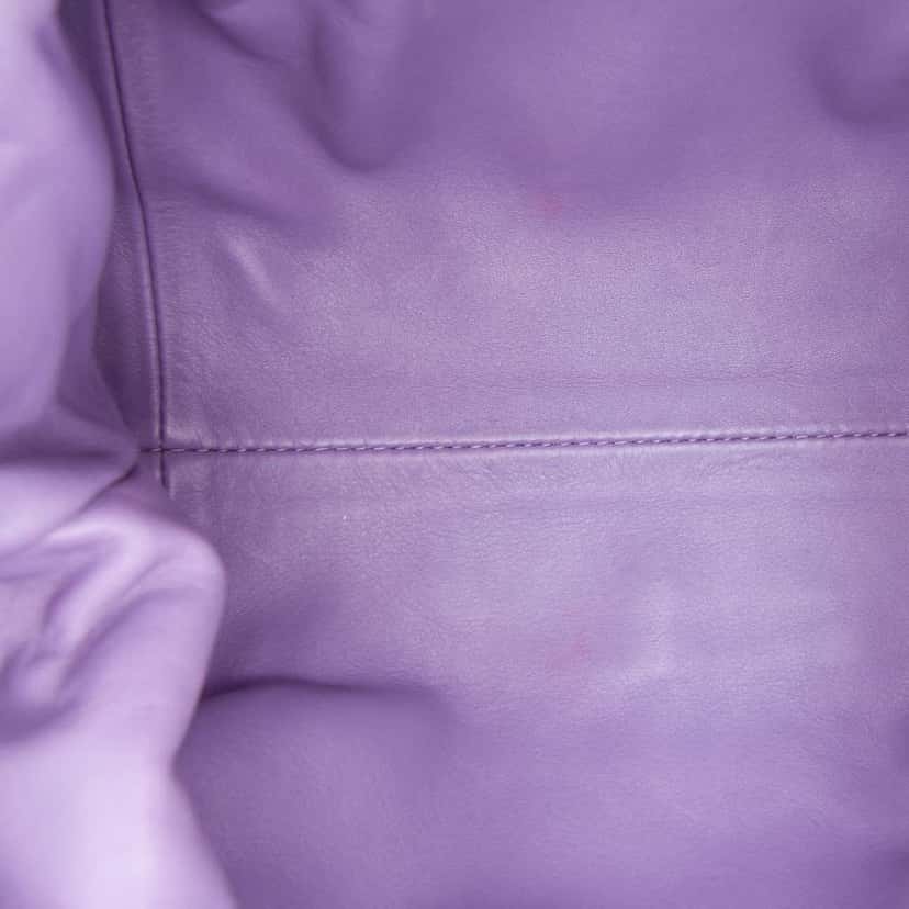 Bottega Veneta Lambskin The Mini Pouch Crossbody Purple Leather Very good condition - Model View