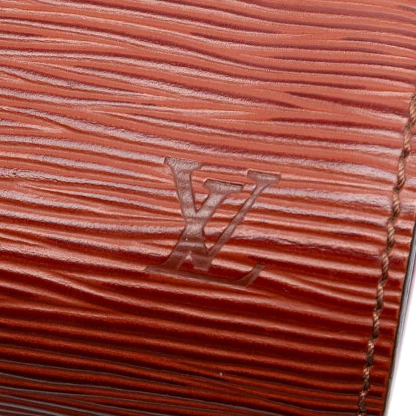 Louis Vuitton Epi Pochette Papillon Brown Leather Good condition - Box View