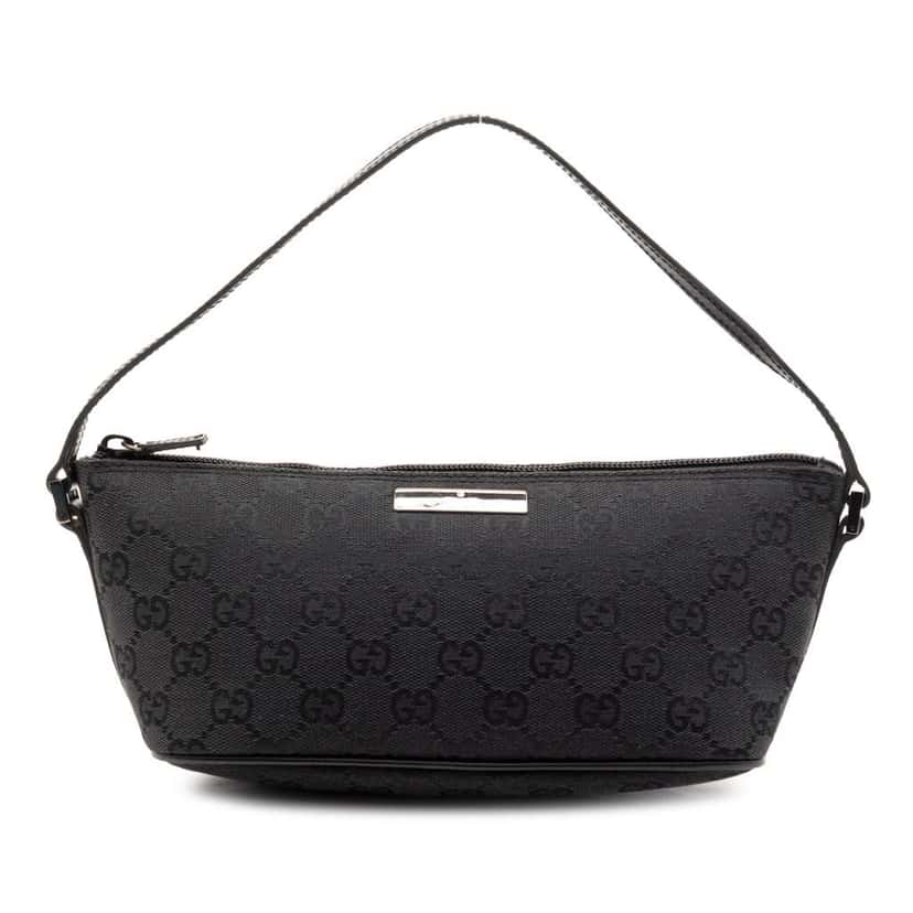 Gucci GG Canvas Boat Black Canvas Good condition - Front View