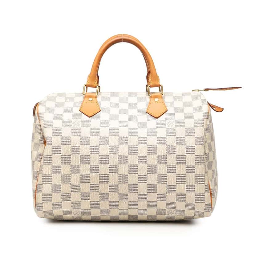 Louis Vuitton Damier Azur Speedy 30 White Good condition - Front View