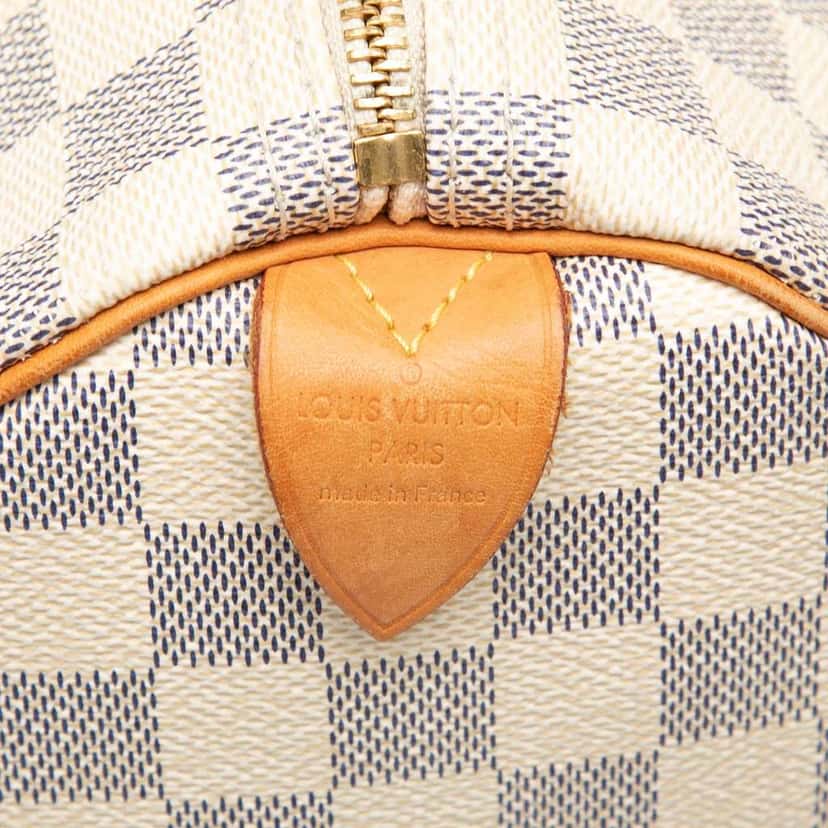 Louis Vuitton Damier Azur Speedy 30 White Good condition - Box View