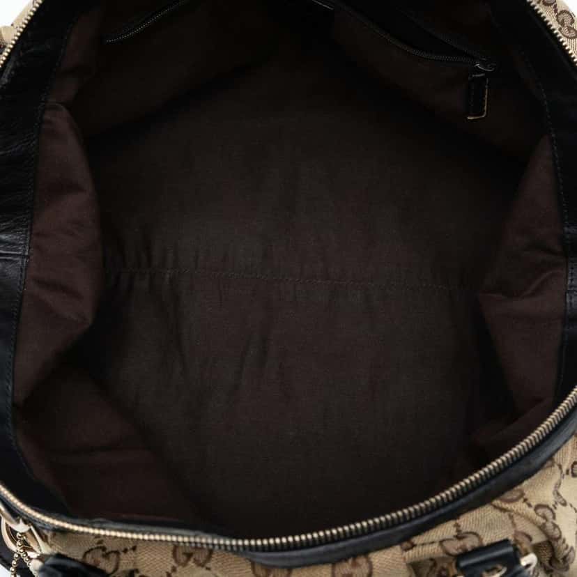 Gucci GG Canvas Sukey Satchel Brown Canvas Fair condition - Model View