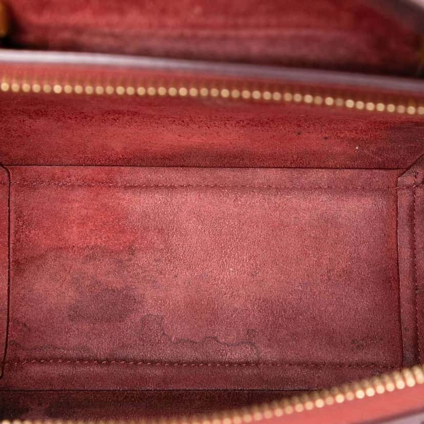 Celine Nano Grained Calfskin Belt Bag Red Leather Good condition - Model View