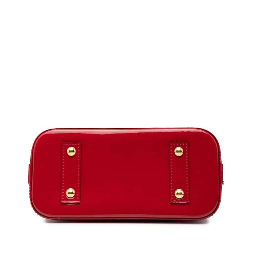 Louis Vuitton Monogram Vernis Alma BB Red Leather Good condition - Inside View