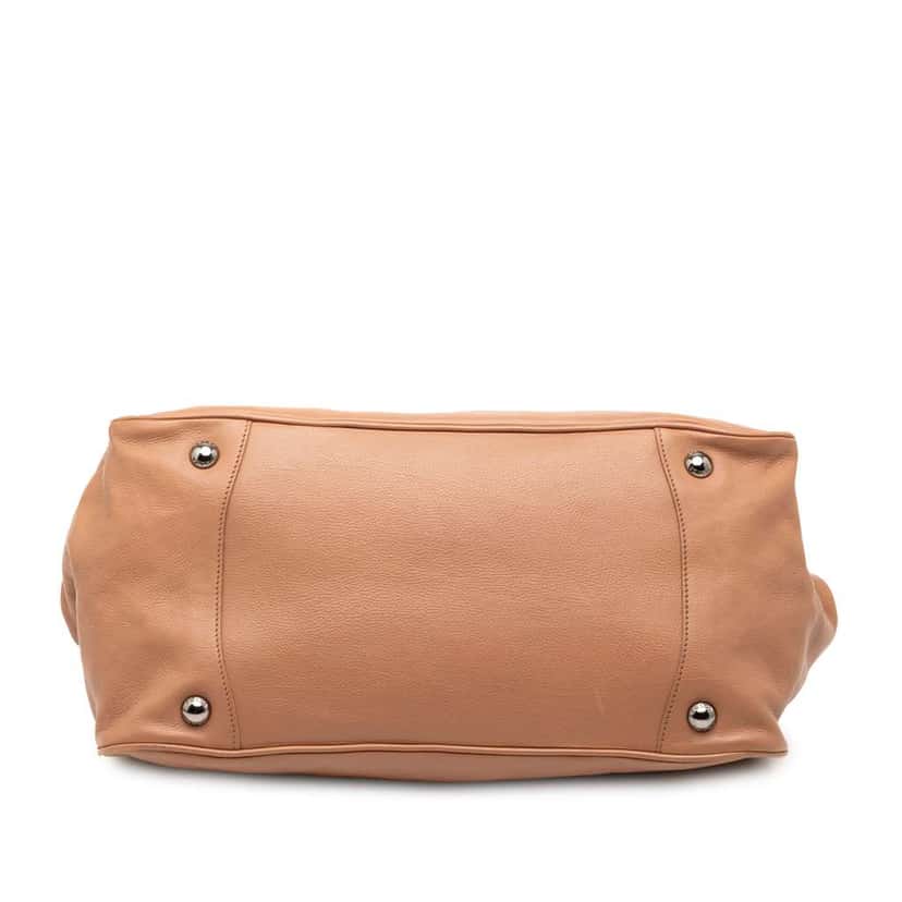 Prada Vitello Ribbon Satchel Brown Leather Very good condition - Inside View