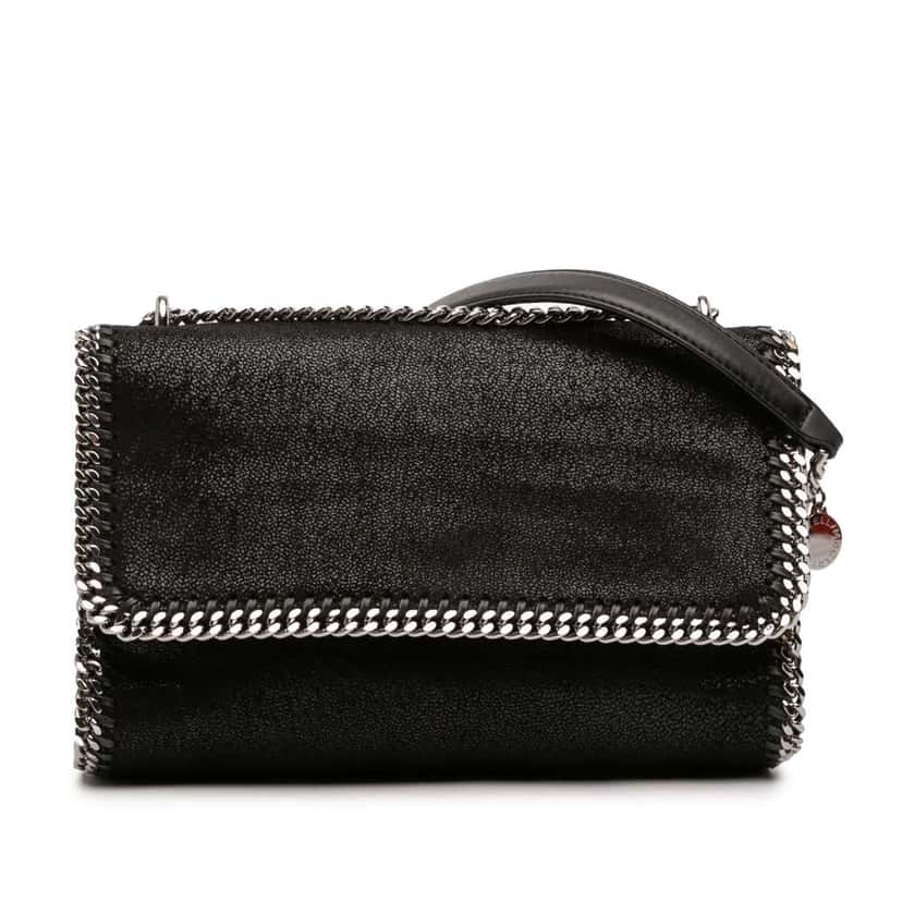 Stella Mccartney Shaggy Deer Falabella Crossbody Black Polyester Good condition - Front View
