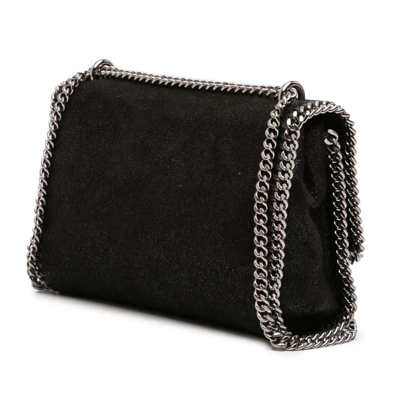 Stella Mccartney Shaggy Deer Falabella Crossbody Black Polyester Good condition - Back View
