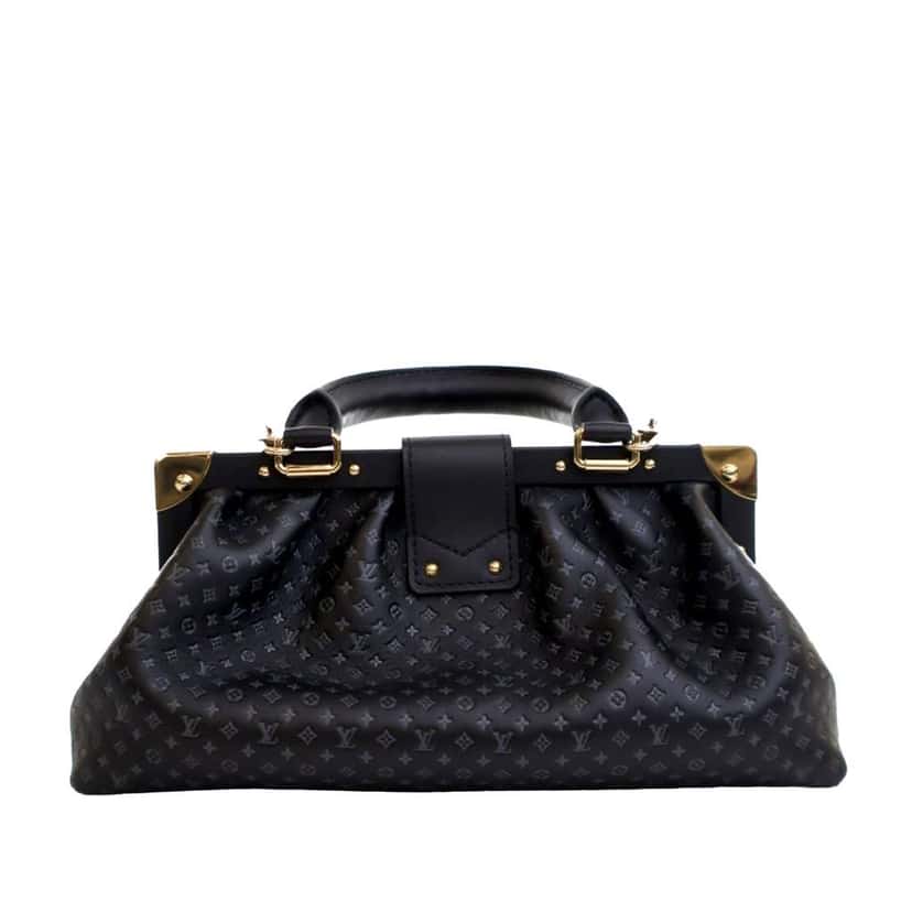 Louis Vuitton Embossed Calfskin Nanogram Satchel Black Leather Good condition - Model View