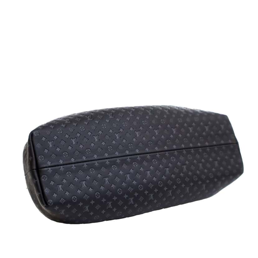 Louis Vuitton Embossed Calfskin Nanogram Satchel Black Leather Good condition - Box View