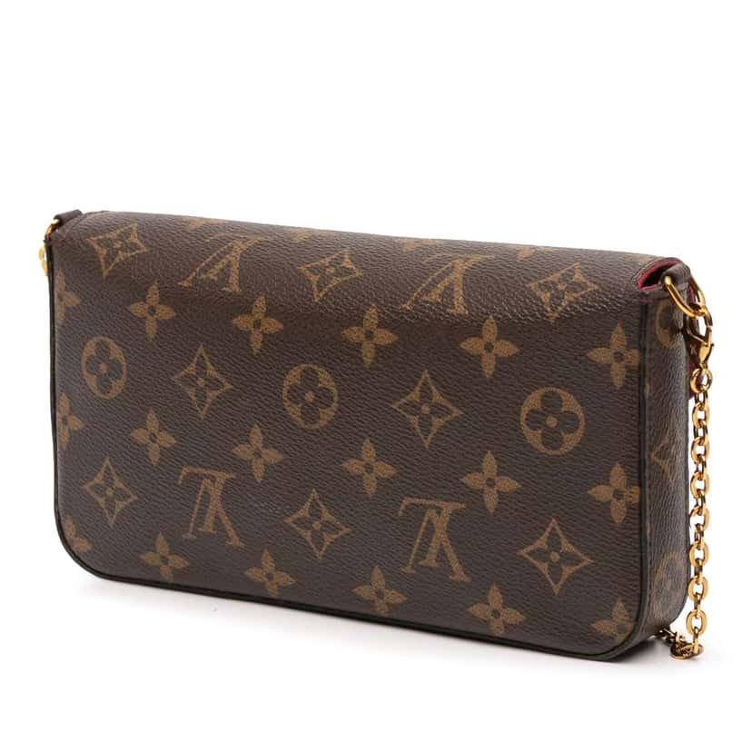 Louis Vuitton Monogram Pochette Felicie Brown Good condition - Back View