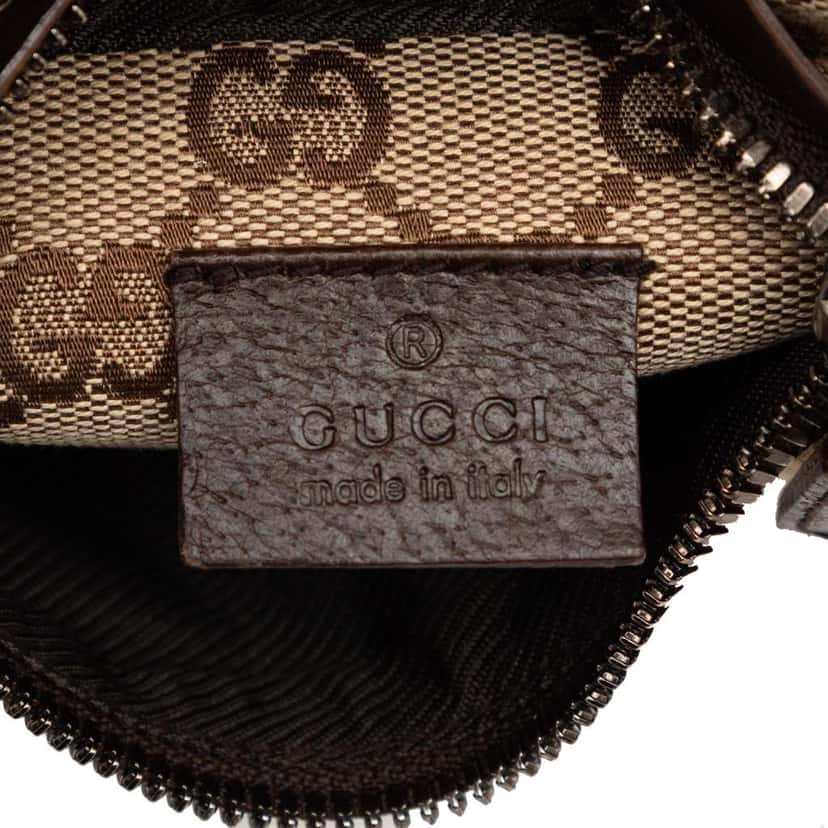 Gucci GG Canvas Double Pocket Belt Bag Brown Canvas Good condition - Box View