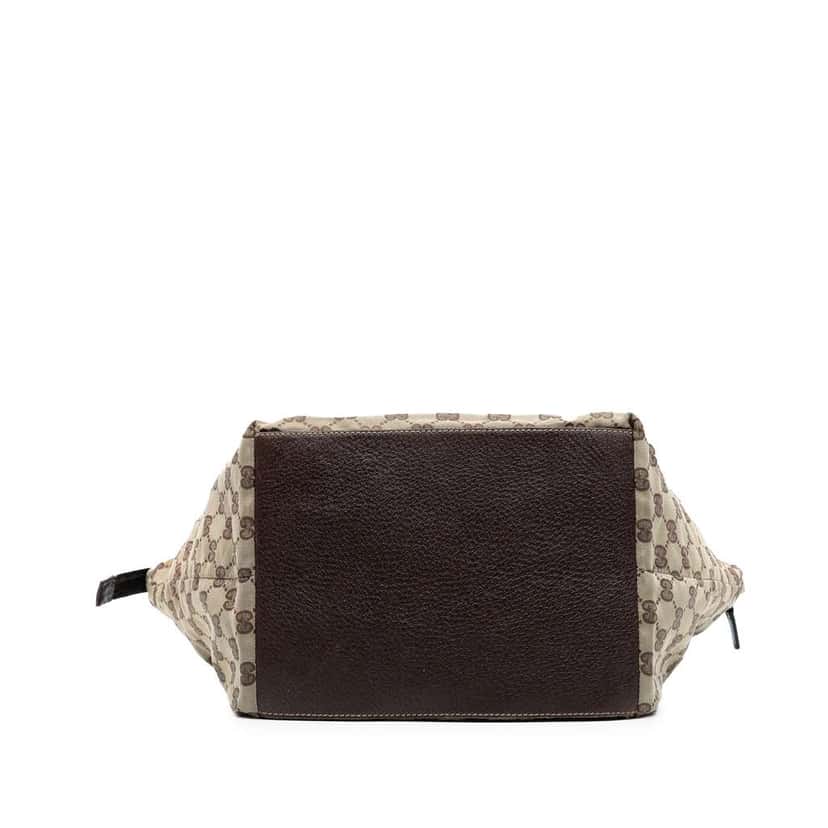 Gucci GG Canvas Web Tote Brown Canvas Good condition - Inside View